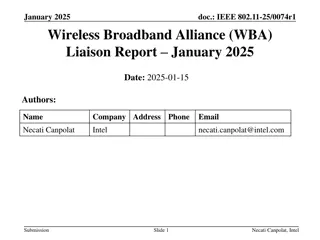 IEEE 802.11-25 WBA Liaison Report for Wireless Broadband Alliance - January 2025