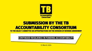 Resilience in Funding for TB Programmes: Enhancing Accountability