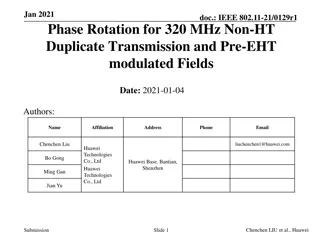 Phase Rotation for 320 MHz Non-HT Transmission