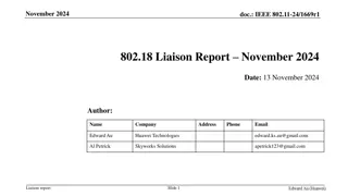 IEEE 802.11-24 Liaison Report November 2024 Updates
