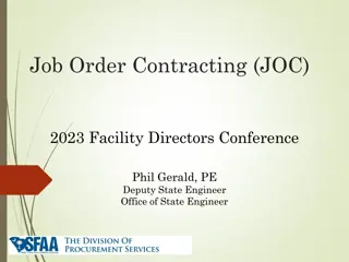 Job Order Contracting (JOC) Overview and History