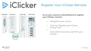 Guide to Registering and Using Your iClicker Remote