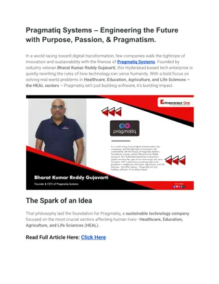 Pragmatiq Systems – Engineering the Future with Purpose, Passion, & Pragmatism.