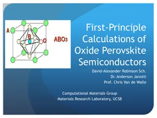 First-Principle Calculations of Oxide Perovskite Semiconductors