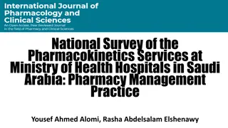 Pharmacokinetics Services and Pharmacy Management in MOH Hospitals in Saudi Arabia