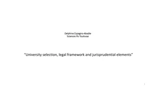 Legal Framework and University Selection Process in Higher Education