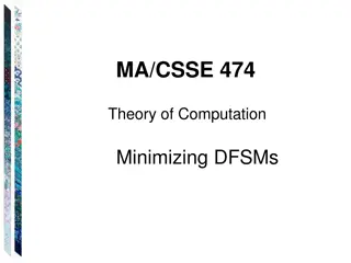 Theory of Computation: Minimizing DFSMs and Equivalence Classes