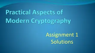 Practical Aspects of Modern Cryptography Problem Solutions