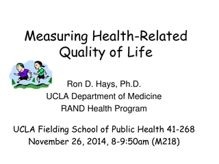 Understanding Health-Related Quality of Life Measurement