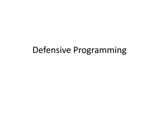 Effective Defensive Programming Techniques