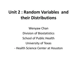Understanding Random Variables and Distributions in Statistics