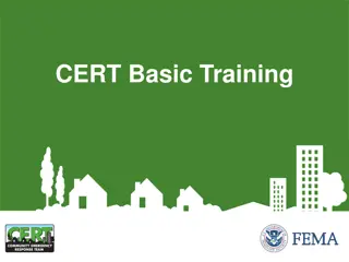 CERT Basic Training Unit 2: Organization and On-Scene Management