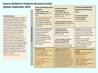 Pediatric Research Center Equipment and Support Services