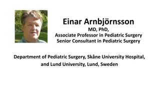 Clinical Studies on Anorectal Malformations and Hirschsprung's Disease by Dr. Einar Arnbjörnsson