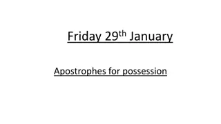 Understanding Apostrophes for Possession