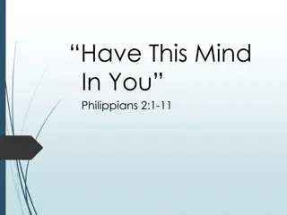 Developing a Sacrificial Mindset Like Jesus - Philippians 2:1-11