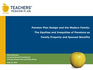 Understanding Pension Plan Design and Family Benefits