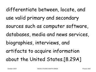 Mastering Information Skills: Primary and Secondary Sources in Social Studies
