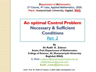 Optimal Control Problem: Necessary and Sufficient Conditions Part 2