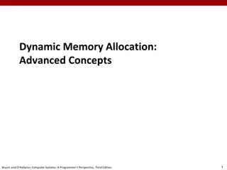 Dynamic Memory Allocation Advanced Concepts in Computer Systems