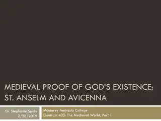 Anselm of Canterbury and Avicenna: Medieval Proof of God's Existence