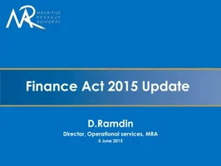 Update on Mauritius Personal Income Tax Changes 2015-2017