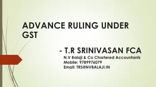 GST Advance Ruling Legal Insights