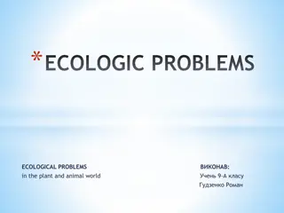 Ecological Problems in Plant and Animal World: A Comprehensive Overview