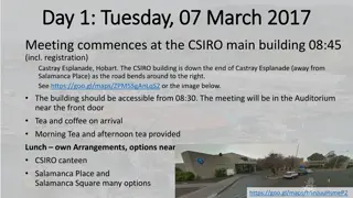 Business Meeting Schedule in Hobart March 2017