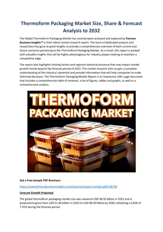 Thermoform Packaging Market Size, Share & Forecast Analysis to 2032