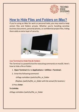How to Hide Files and Folders on iMac?