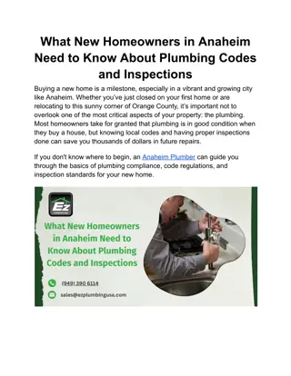 What New Homeowners in Anaheim Need to Know About Plumbing Codes and Inspections