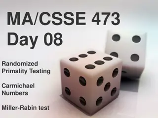Randomized Primality Testing: Carmichael Numbers & Miller-Rabin Test