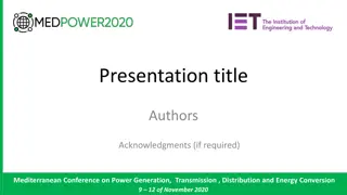 Mediterranean Conference on Power Generation and Energy Conversion 2020