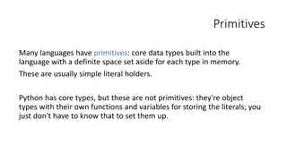 Python Core Data Types Overview: Primitives, Integrals, and Floats