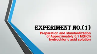 Hydrochloric Acid Solution Standardization Experiment