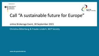 Europe Online Brokerage Event: Call for a Sustainable Future in Research & Innovation