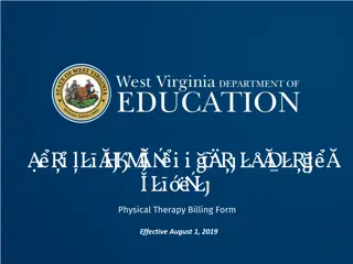 School-Based Physical Therapy Services - Billing and Authorization Guidelines