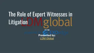 The Role of Expert Witnesses in Litigation