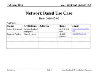 IEEE 802.11-16/0227r2 Network-Based Use Case Description