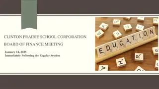 Clinton Prairie School Corporation Finance Meeting Insights