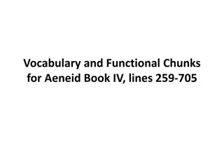 Aeneid Book IV Vocabulary and Functional Chunks
