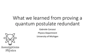 Removing Quantum Postulates: Insights from Gabriele Carcassi