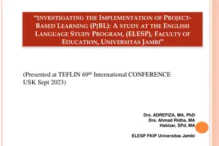 Investigating Project-Based Learning Implementation at Universitas Jambi