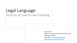 Understanding Sources of Law: Formal and Informal Legal Structures