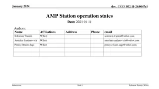 AMP Station Energy Operation States Overview