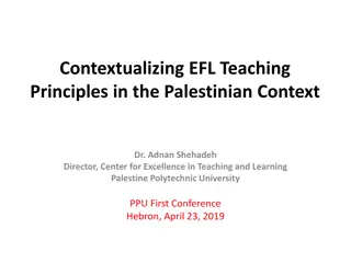 Contextualizing EFL Teaching Principles in Palestinian Context