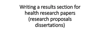 Effective Strategies for Writing Results Section in Health Research Papers