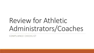 Compliance Checklist for Athletic Administrators and Coaches in NCAA Programs