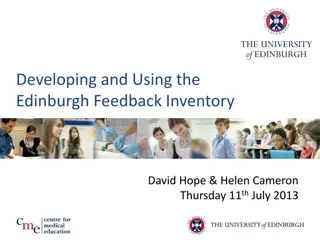Developing and Using the Edinburgh Feedback Inventory: A Psychometric Evaluation